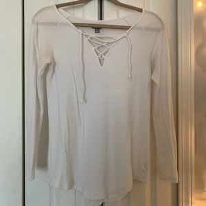 Tied V-neck Aerie Sweater